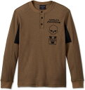 Harley-Davidson Henley-Knit- Stone Gray | 96204-24VM