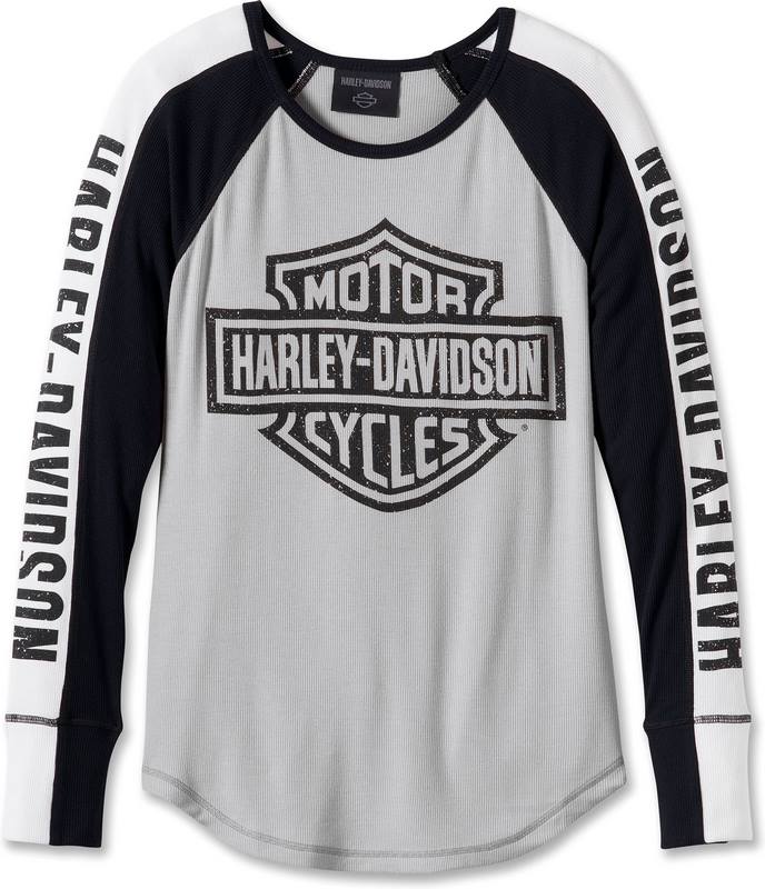 Harley-Davidson Tee-Knit- Colorblock-Design-Vapor Blue | 96144-24VW