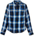 Harley-Davidson Shirt-Woven- Yarn Dyed Plaid-Black Beauty | 96161-24VW