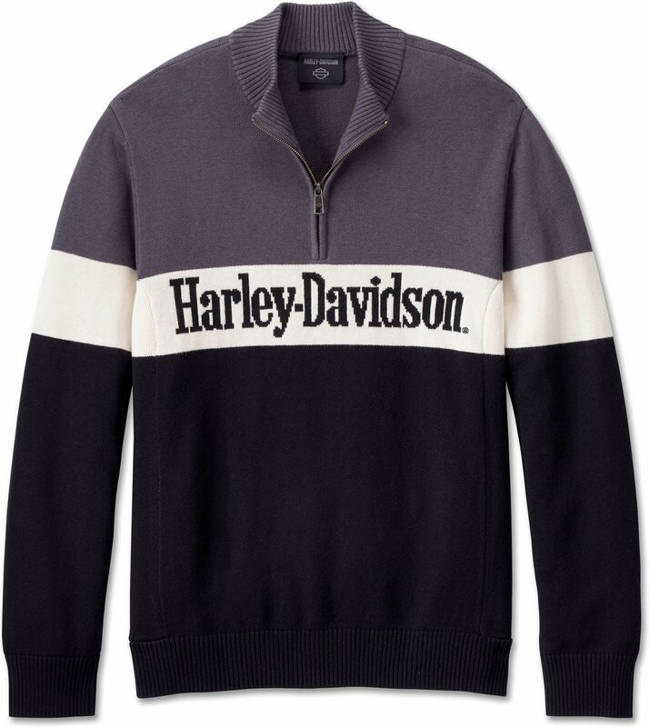 Harley-Davidson Sweater-Knit- Colorblock-Design-Black Beauty | 96189-24VM