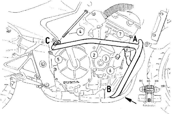ヘプコ＆ベッカー エンジンプロテクションバー クロム Honda CB 600 F Hornet until 2006 / S until 2002 |