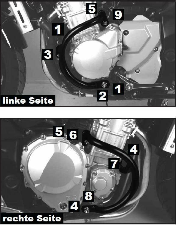ヘプコ＆ベッカー エンジンプロテクションバー ブラック Suzuki GSF 1250 / S Bandit from 2007 | 501326 0