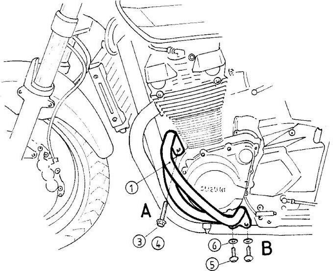 ヘプコ＆ベッカー エンジンプロテクションバー クロム Suzuki GSX 1400 | 501329 00 02