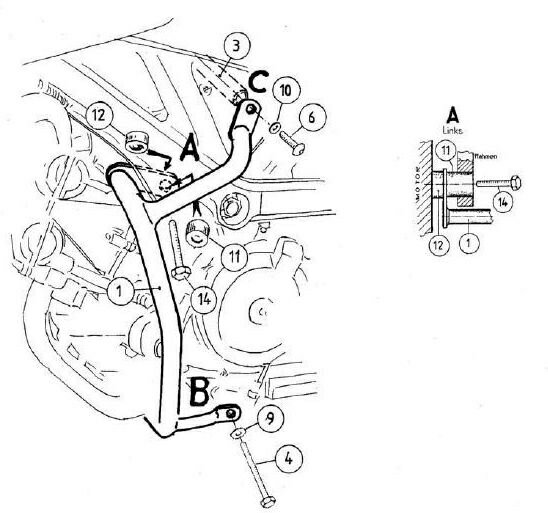 ヘプコ＆ベッカー エンジンプロテクションバー ブラック Suzuki SV 650/S from 2003 | 501354 00 01