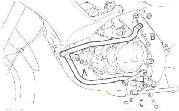 ヘプコ＆ベッカー エンジンプロテクションバー ブラック Aprilia Pegaso 650 / Garda from 1997 | 502702 0