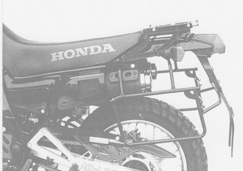 ヘプコ＆ベッカー サイドキャリア パーマネントマウント ブラック Honda NX 650 Dominator until 1991