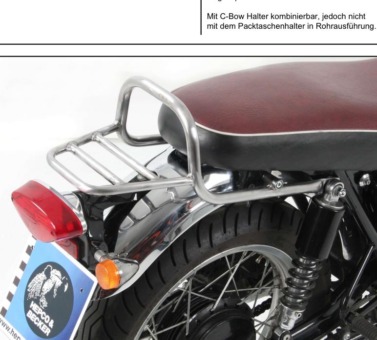 Hepco & Becker / ヘプコアンドベッカー チューブトップケースキャリア クロム Kawasaki W 650 / W 8