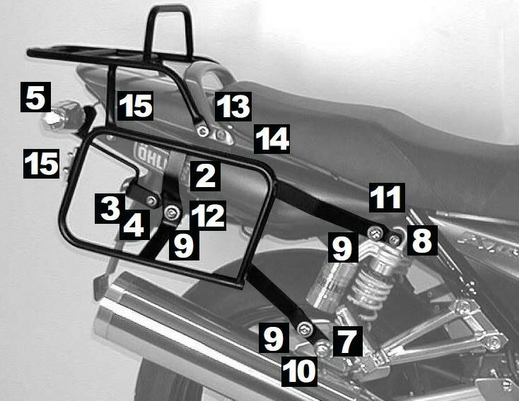 ヘプコ＆ベッカー サイドキャリア Lock-it (ロックイット) ブラック Yamaha XJR 1300 from 2004-2006 | 650