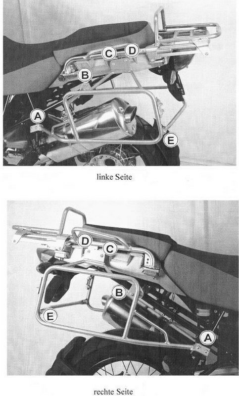 ヘプコ＆ベッカー サイドキャリア パーマネントマウント ブラック BMW R 1200 GS Adv. 2008-2013 | 650