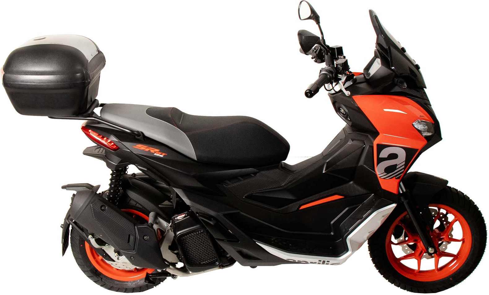 Hepco and Becker / ヘプコアンドベッカー Topcase - Set Journey 40 ブラック/silver incl. carrier for Aprilia SR GT 125/2
