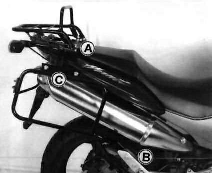 ヘプコ＆ベッカー サイド + トップケースキャリアセット ブラック Honda CB 600 F Hornet 2003-2006 | 6
