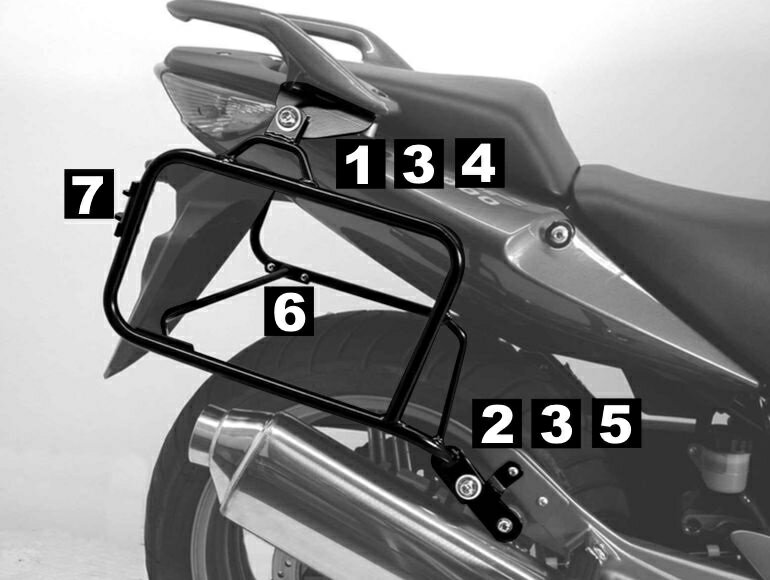 ヘプコ＆ベッカー サイドキャリア Lock-it (ロックイット) ブラック Honda CBF 600 S/N 2008- | 650953 00