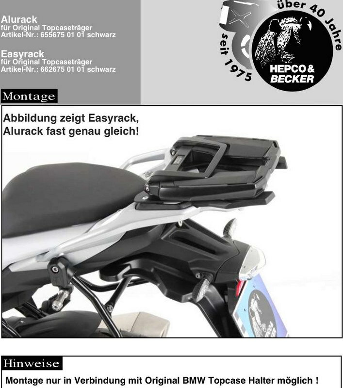 ヘプコ＆ベッカー Alurack (アリュラック) トップケースキャリア ブラック BMW S 1000 XR 2015- | 65567