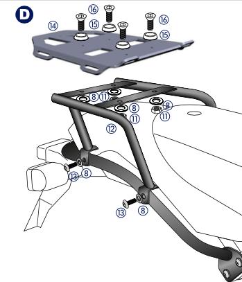 Hepco & Becker / ヘプコアンドベッカー イージーラック トップケースキャリア ブラック BMW HP2