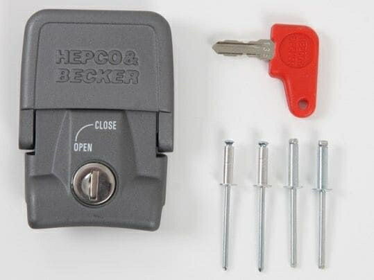 Hepco & Becker / ヘプコ&ベッカー Fixing lock for GOBI side case - シルバー | 710111 00 09-952