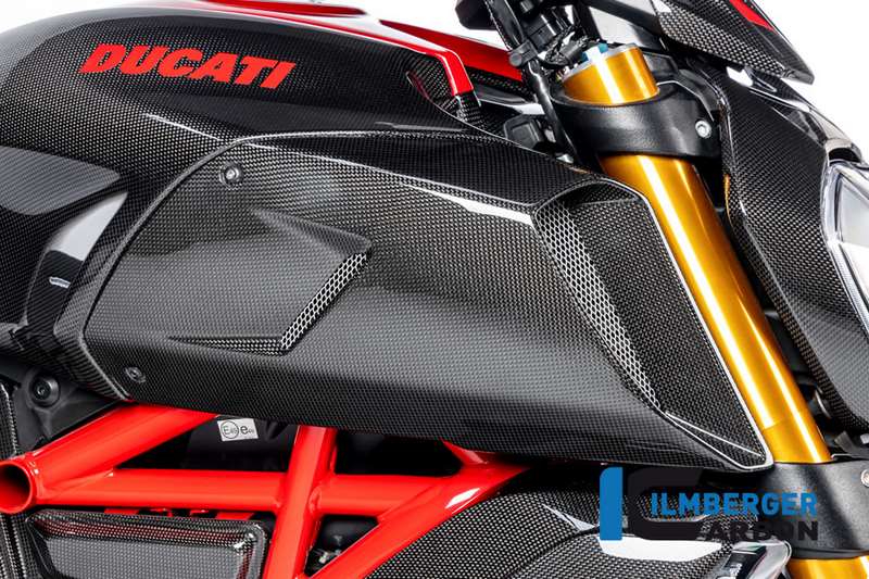 Rakuten - Ilmberger / イルムバーガーカーボンパーツ エアチューブカバー 右側 グロス Diavel MY19 | LKR.003.DI1