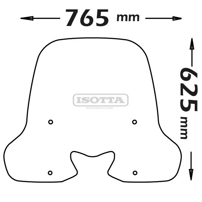 Isotta / イソッタ ウィンドシールド クラシック PEOPLE S 300i ABS 2019- | cls3041(2.0)