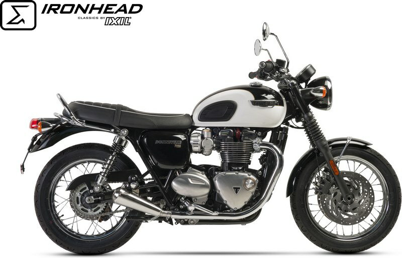 IXIL / イクシル スリップオンエキゾースト (Left Muffler) - Ironhead Conical Matt Inox | OT 463 SS