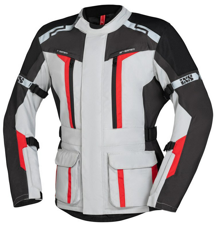 IXS / イクス Tour Jacket Evans-St 2.0 Light グレー-Grey-Red | X56047-992