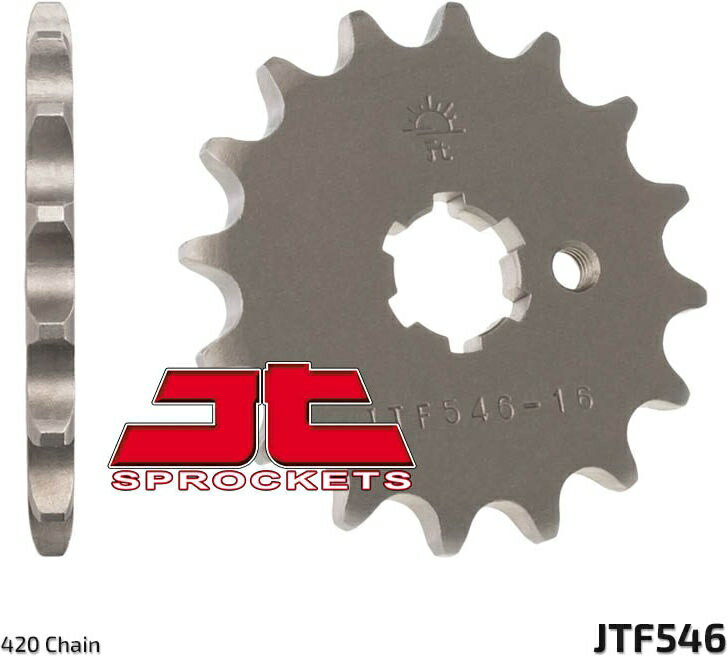 JT スプロケットS Front スプロケット 14 Teeth Steel スタンダード 420 Pitch Type 546 Kawasaki KX80/85 | JTF546.14