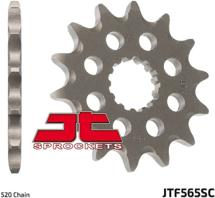 JT スプロケットS Front スプロケット 14 Teeth Steel Self-Cleaning 520 Pitch Type 565SC Kawasaki KX250 | JTF565.14SC
