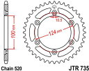 JT スプロケットS リア スプロケット 46 Teeth Steel スタンダード 520 Pitch Type 735 | JTR735.46(2)