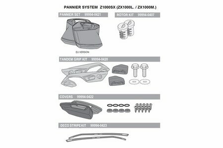 Kawasaki / カワサキ セット サイド パニア カバー | 99994042245W
