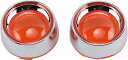 KURYAKYN / クリアキン DEEP DISH BEZELS FOR BULLET TURN SIGNALS AMBER LENS クローム BEZEL | 2108(2)