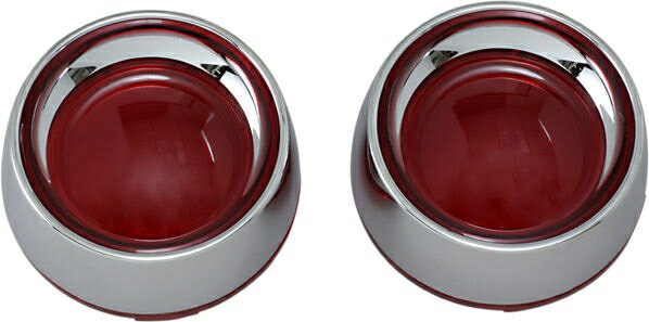 KURYAKYN / クリアキン DEEP DISH BEZELS FOR BULLET TURN SIGNALS RED LENS クローム BEZEL | 2109