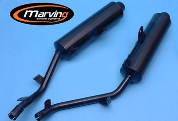 Marving / マービング デュアルマフラー Edr ブラック - EU公道走行認可 Aprilia 650 PEGASO (92-96) | EDR/5