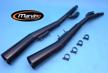 Marving / マービング デュアルマフラー Master ブラック - EU公道走行認可 Suzuki GSX 750 ES/EF (85-) | S/