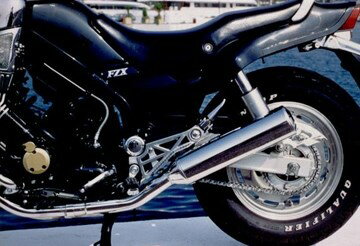 Marving / マービング デュアルマフラー Cylindrical Ø 110 クロム - EU公道走行認可 Yamaha FZX 750 P