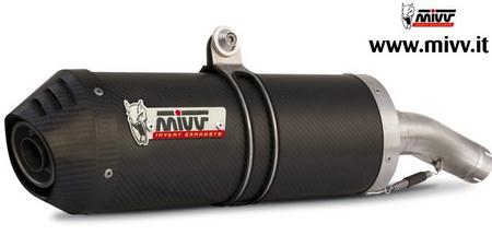 MIVV / ミヴ -SPORT OVAL- スリップオン カーボン製（カーボンエンドキャップ付） for BMW F 800 R (09-)