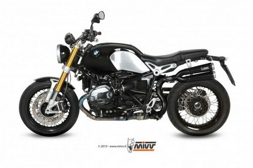 MIVV / ミヴX-CONE スリップ オン ブラックステンレススチール for BMW R NINE T (2014 - 2016) | B.024.LP1