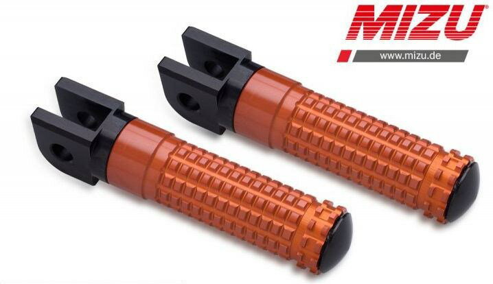 Mizu レーシングフットペグ ABE認可品 ブラック/オレンジ | 409SO1110008