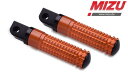 Mizu レーシング パッセンジャーフットペグ ABE認可品 ブラック/オレンジ | 409SO1120020(2)