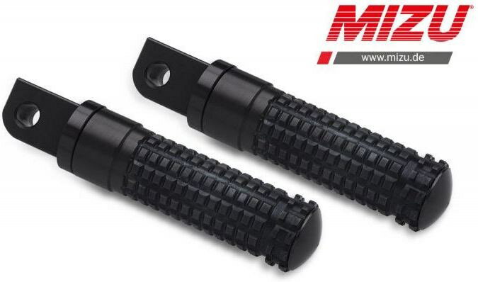 Mizu レーシング パッセンジャーフットペグ ABE認可品 ブラック/ブラック | 409SS1120032