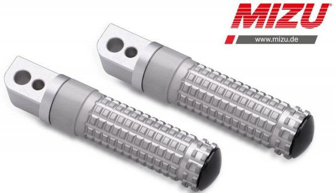 Mizu レーシング パッセンジャーフットペグ ABE認可品 シルバー/シルバー | 409TT1120004