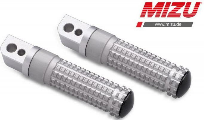 Mizu レーシング パッセンジャーフットペグ ABE認可品 シルバー/シルバー | 409TT1120009
