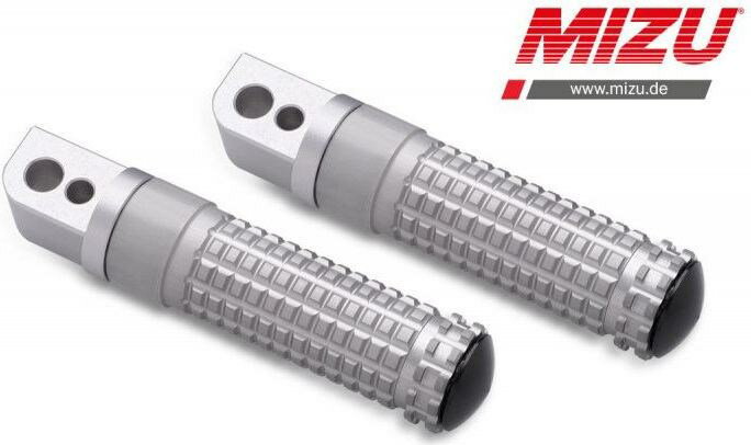 Mizu レーシング パッセンジャーフットペグ ABE認可品 シルバー/シルバー | 409TT1120011