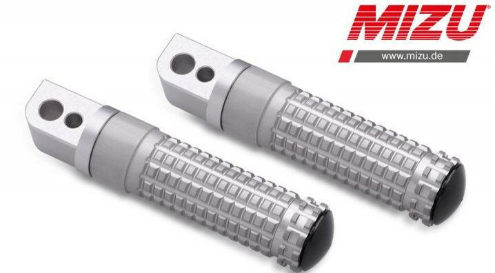 Mizu レーシング パッセンジャーフットペグ ABE認可品 シルバー/シルバー | 409TT1120039