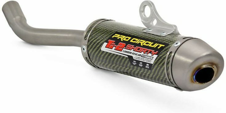 PRO CIRCUIT Ti-2 ショートサイレンサー カーボン/チタンエンドキャップ Yamaha YZ85 | 1131985K