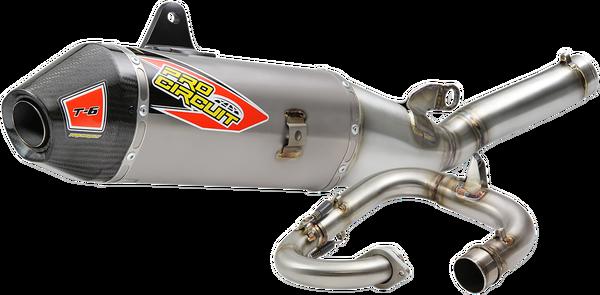 PRO CIRCUIT T-6 ユーロ エキゾーストシステム スチール/チタンマフラー/カーボンエンドキャップ Yamaha YZ250F 0131925H