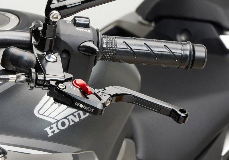 Protech / プロテック クラッチレバー Race distance and length adjustable I foldable- ブラック/レッド | 65806008