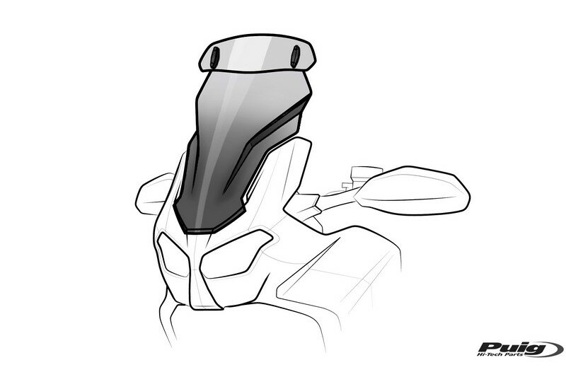 Puig／プーチ ツーリング ウィンドシールド バイザー付- スモーク | 3588H