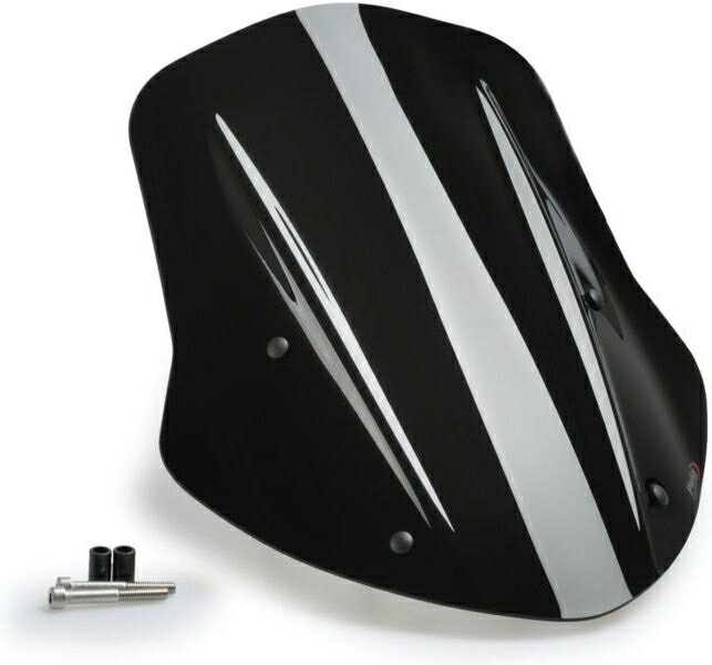 Puig / プーチ フロントガラスの新世代オートバイDucati Diavel 1260 2019-ブラック | 3775N