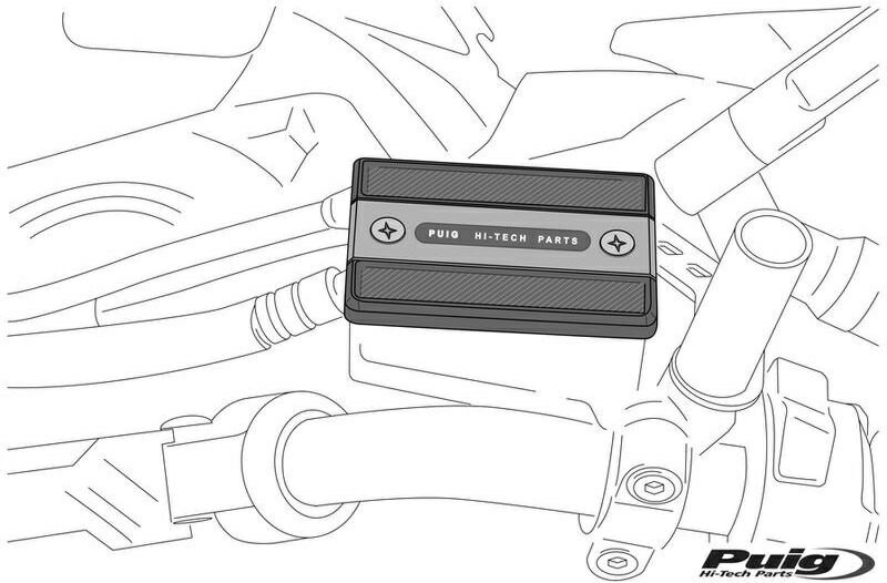 Puig / プーチ オートバイのクラッチ液タンクキャップ川崎忍者H2 sx 2018-シルバー | 20533p