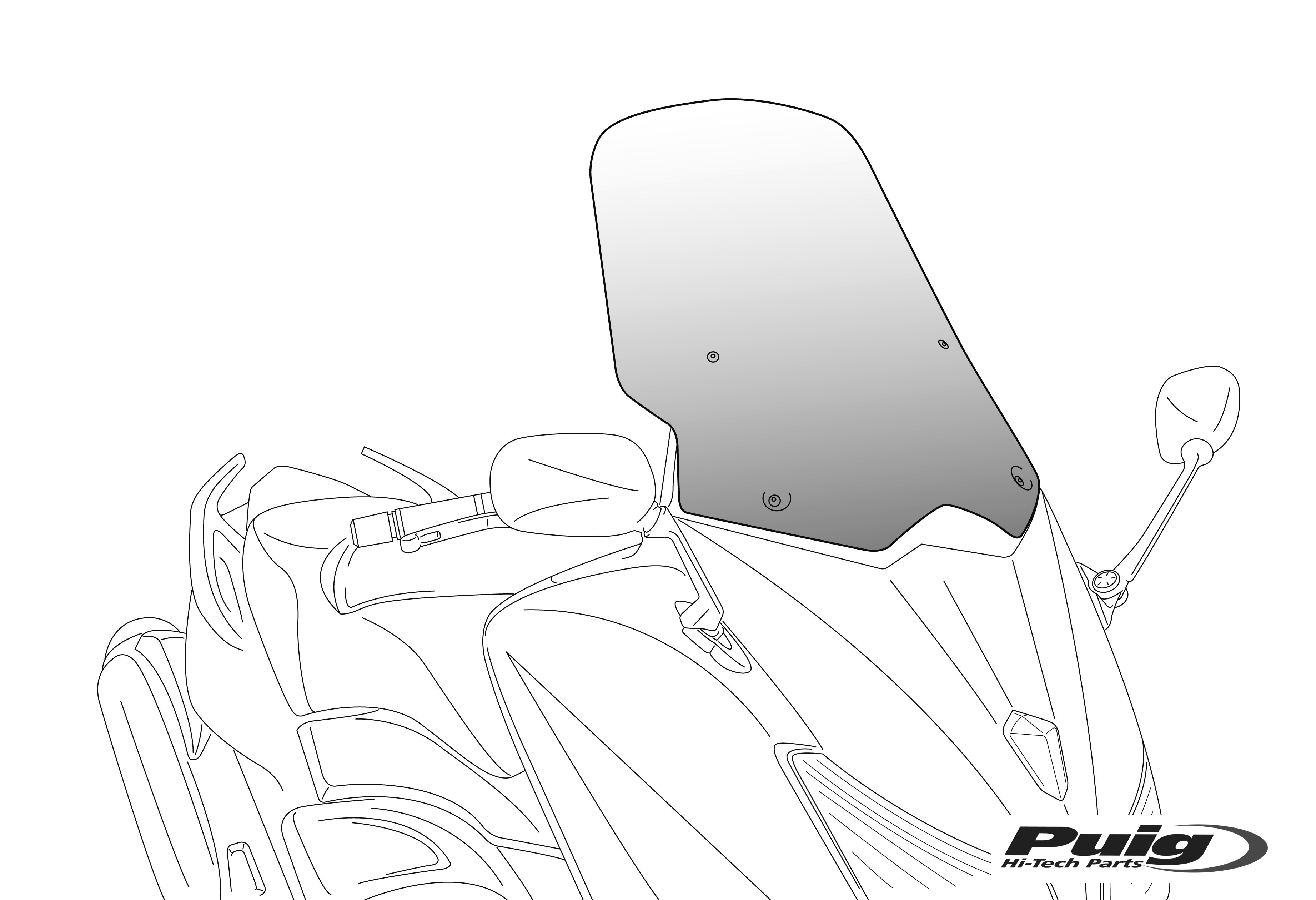 Other - Puig／プーチ ウィンドシールド V-Tech Line Touring - スモーク | 6874H