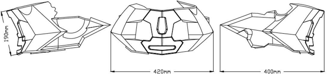 Puig／プーチ エンジンスポイラー- マットブラック | 9669J