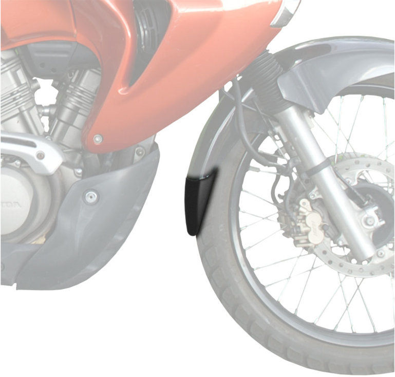 適合車種: HONDAXL650V TRANSALP (2001-2007)記事コード：9920NEAN バーコード : 8436571718914PUIGのフロントフェンダーエクステンションで、あなたのモーターサイクルにさらなる保護を与えましょう。 このエクステンションは、衝撃に強いABS素材でできており、フロントホイールからの破片がモーターサイクルのボディに衝突したり、直接あなたに当たったりするのを防ぐ理想的な保護となります。エクステンションは、モーターサイクルの外観に合わせてブラック仕上げとなっています。PUIGでは、ネイキッド、タイプR、クロスツアラーなど、市場で最も人気のあるモーターサイクルモデルに対応したエクステンションを用意しています。PUIGでは、フェンダーエクステンションを取り付けるためのリベットを用意しており、モーターサイクルのオリジナルマッドガードに確実に固定することができます。参照番号9203Nに限り、取り付け用の接着剤が提供されます。部品と一緒に、組み立てを容易にするために、PUIGは部品をお客様のモーターサイクルに容易に取り付けるためのヒントを提供します。